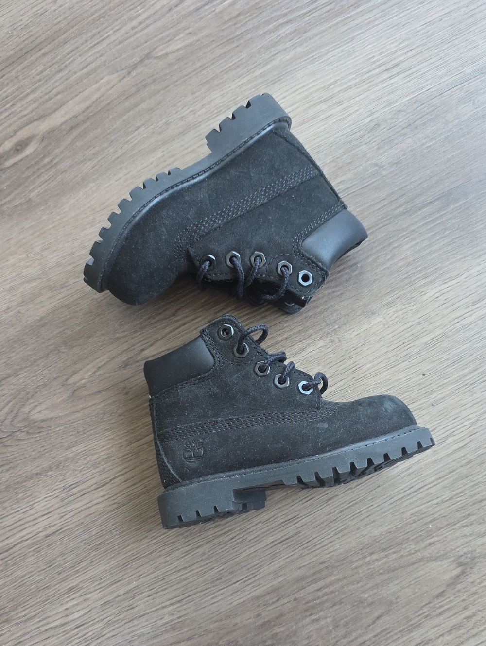 Timberland Toddler/Kids Black Suede 6-Inch Premium Waterproof Boots